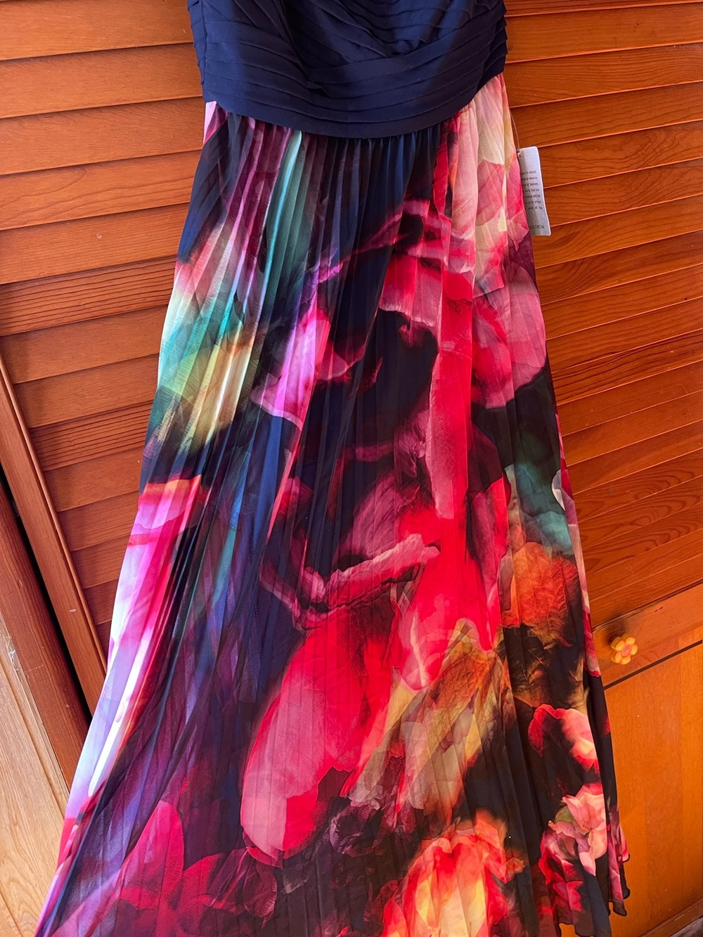 Xscape Evenings One Shoulder Mixed Media Chiffon Gown. Size 6 Women #475 - Picture 12 of 12